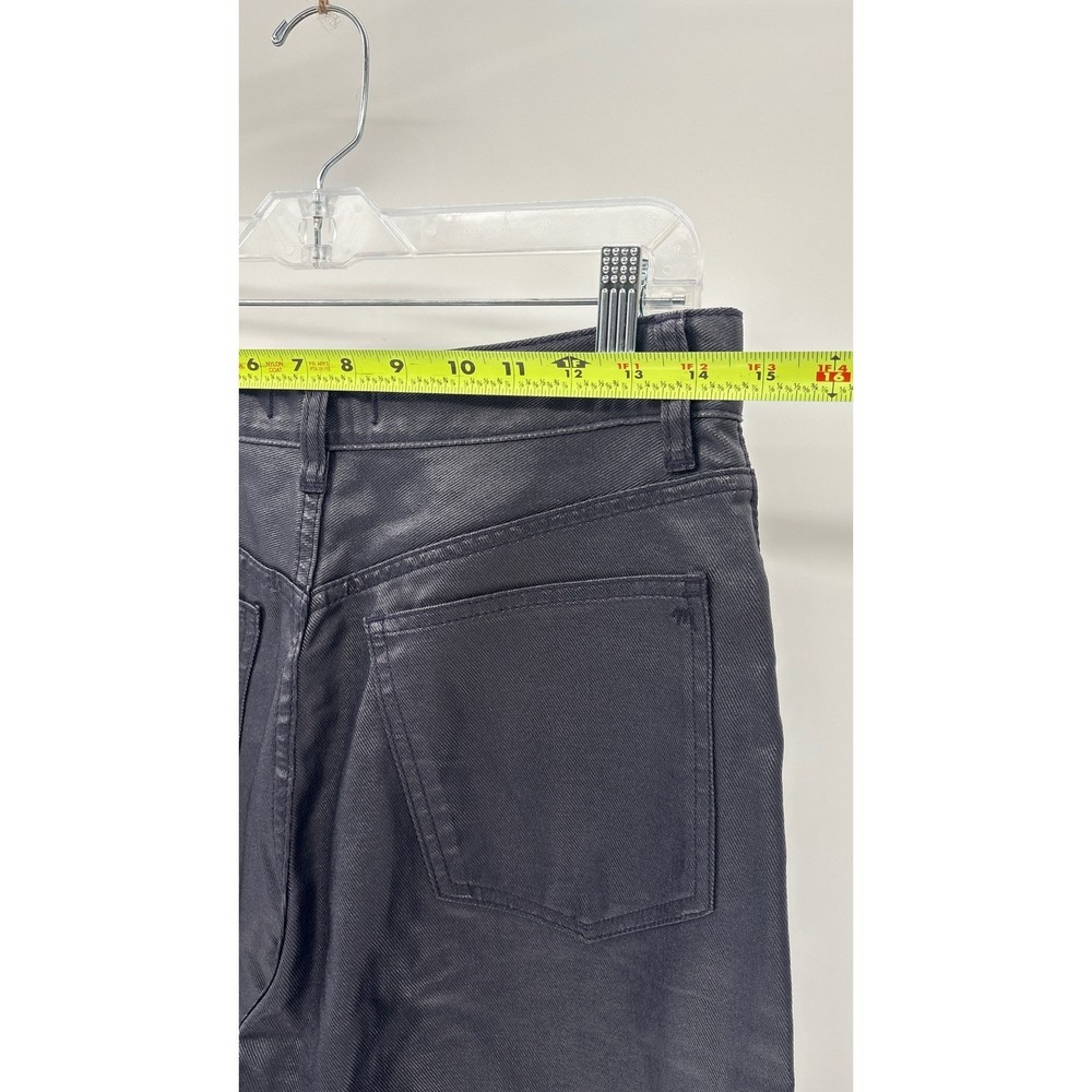 Madewell Jeans Coated Wax 90s Straight High Rise Women 28 Midnight Foil Blue New - Picture 5 of 14